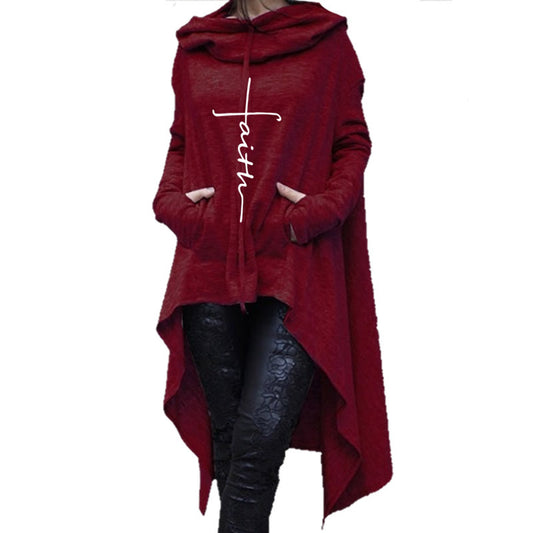 Long Embroidered Cloak and Hooded Sweater