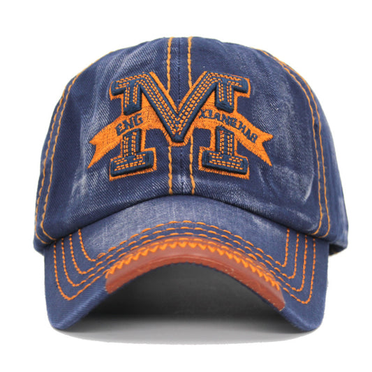 Men's Embroidered Letter M Denim Baseball cap Hat