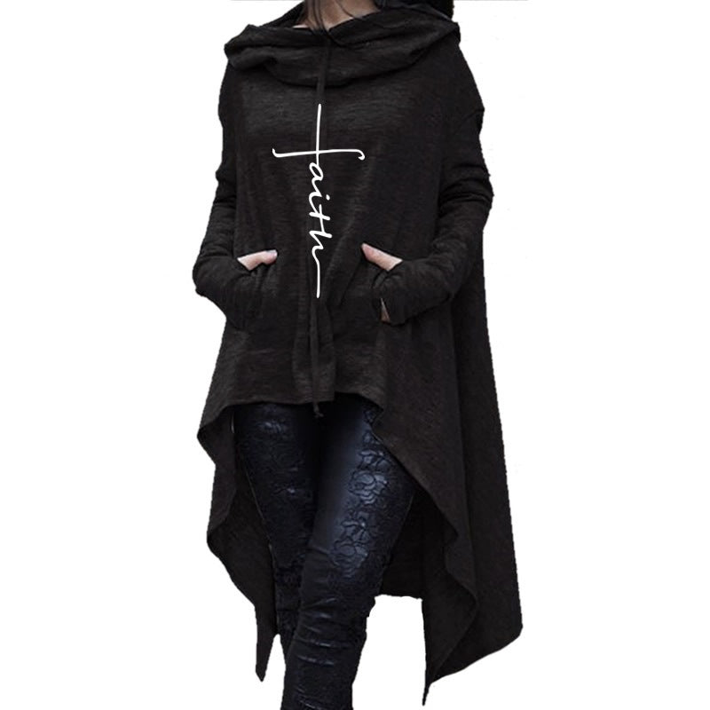 Long Embroidered Cloak and Hooded Sweater