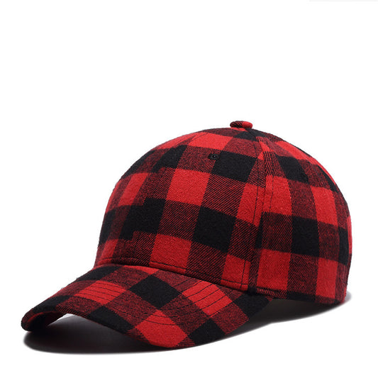 Men's Casual Plaid Caps Hats