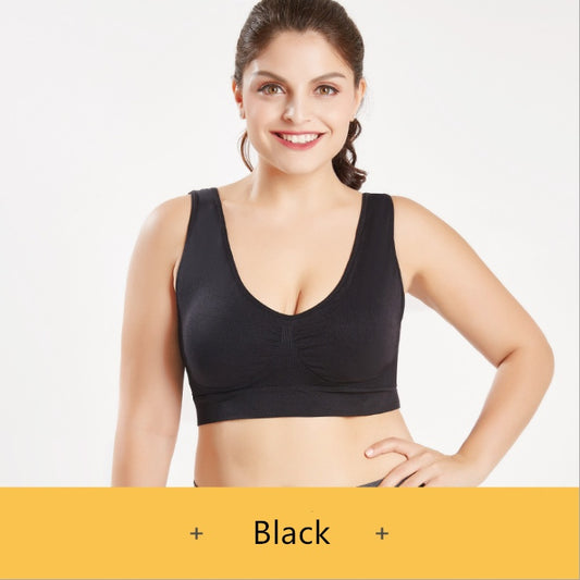 Sports Bra: Non-Wired, Seamless Chest Wrap, Women's Underwear, Aesthetic Yoga Design, Shockproof Back Support