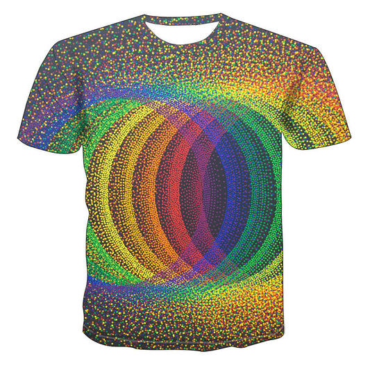 Sea Wave Digital Print T-shirt Breathable