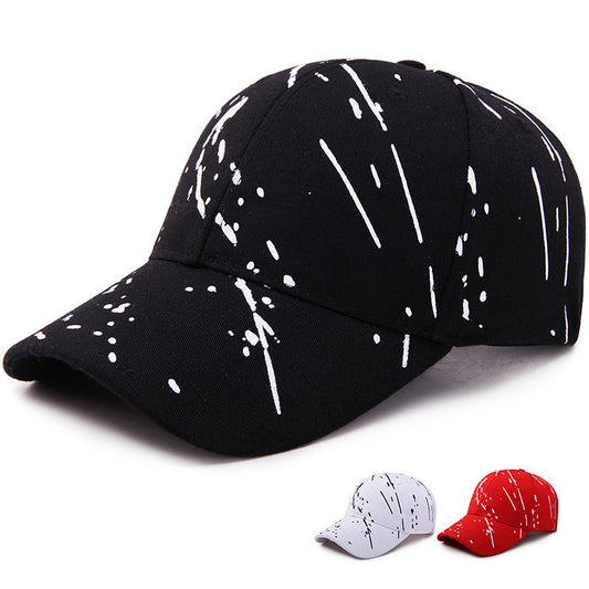 Men's Graffiti Spatter Print Caps Hats