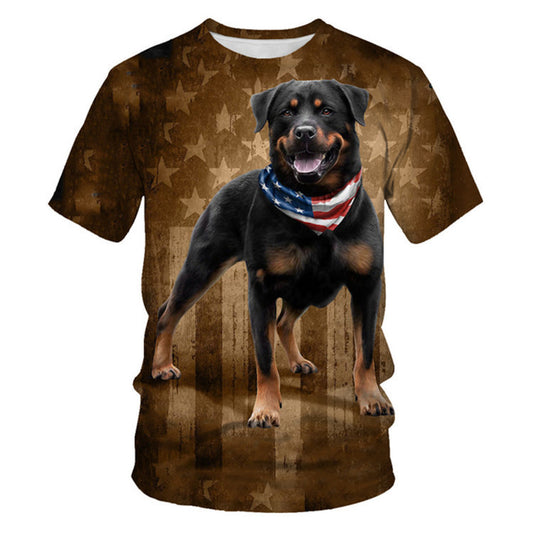 3D Digital Printing Mens Fashion Short Sleeved T Shirt