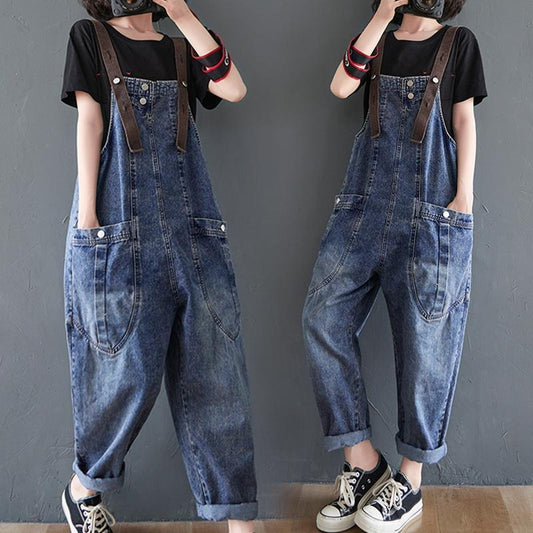 Women's Relaxed-Fit Overalls and Slim-Fit Student Overalls